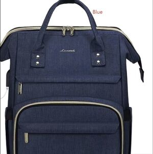 Pink, Bleu, Gray Women's Backpack with USB Charging Port